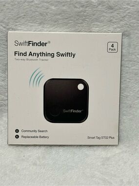 📱 NEW SwiftFinder Smart Tag ST02 Plus Bluetooth Trackers (4 Pack) 📱
